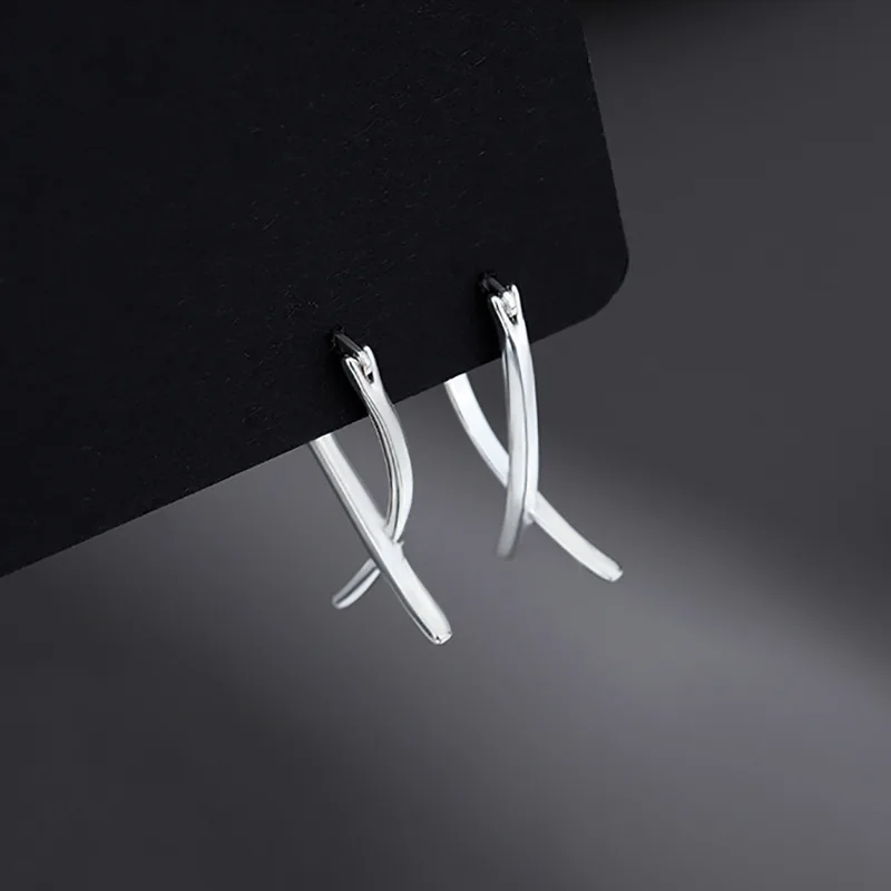 Bijoux à la mode simplement boucles d'oreilles géométrie Unique boucles d'oreilles pour femmes cadeau boucles d'oreilles bijoux de mode coréen couleur argent boucles d'oreilles