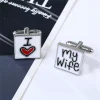 j'aime ma femme boutons de manchette conception de mariage boutons de manchette hommes français émail chemise boutons romantique déclaration boutons de manchette pour le marié