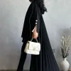 siskakia kimono ouvert décontracté pour femmes, abayas jalabiya, robe saoudienne, vêtements mosslim pour ramadan, galabia kabaya, islam kaftan, mode solide