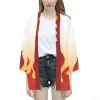 kimono japonais pour hommes et femmes, costumes de cosplay anime, symbole de flamme, cardigan pour adolescents, cape, pyjama hanbok, nouveaux vêtements traditionnels 2024