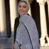 traditionnel arafat kuffiyeh palestinien noir et blanc arabe kafiya shemagh keffiyeh moyen orient écharpe enveloppement jacquard bandeau