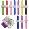Épingles à coudre magnétiques pour courtepointe, support de coussin d&rsquo;épingle de bracelet, pince à cheveux, dragonne en silicone, coussin de bracelet