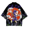 japonais kimono cardigan yukata samurai homme femmes grue imprimer chemise d'été plage haori harajuku obi japonais asiatique streetwear
