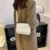 sac chic de couleur unie pour femmes, nouveau sac carré décontracté à la mode de style coréen, sac à bandoulière rétro élégant