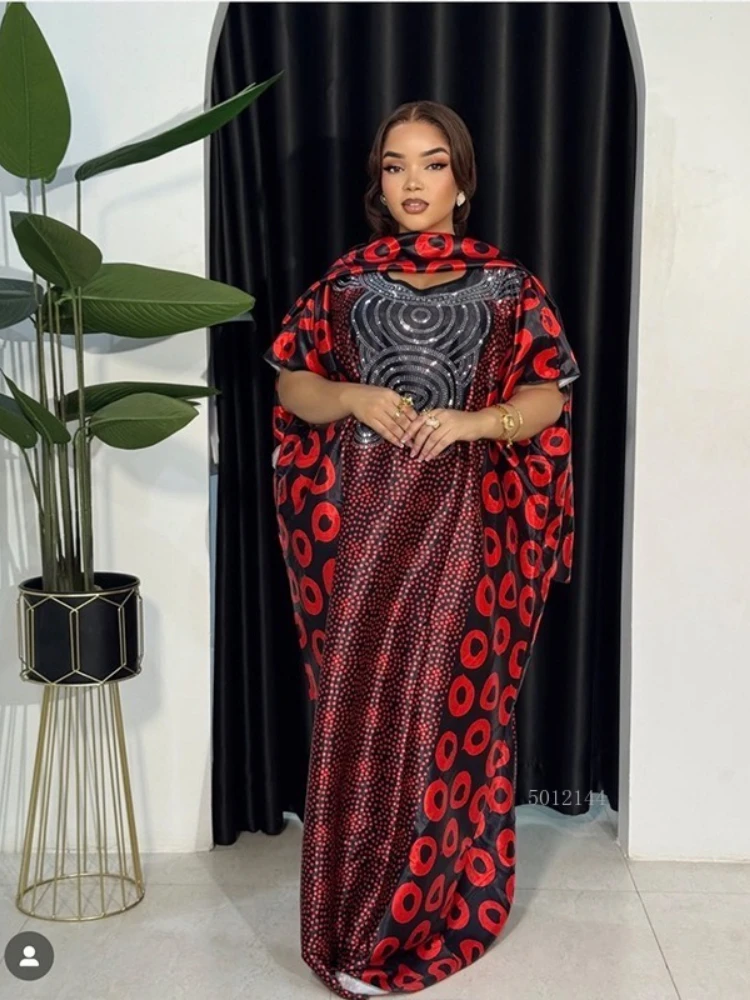 robe longue d'été ample pour femmes/dames, maxi, imprimé, manches courtes, abayas, style africain, nouvel arrivage 2025