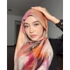 nouvelle aquarelle hijab cravate teinture coton foulard arabe femme hijab longue écharpe turbances turques pour les femmes ropa africana mujer