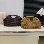 Sac à main tissé haut de gamme pour femmes, sac de plage en paille polyvalent à la mode, sacs à bandoulière et de soirée exquis, cadeaux.