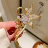 mode strass bauhinia fleur broches pour femmes vêtements manteau bijoux accessoires cadeaux