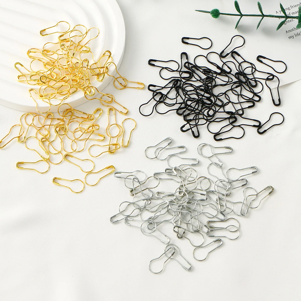 Épingles de sûreté colorées en forme de gourde, épingles hijab en métal, foulard léger, broche, boucle d'écharpe, bricolage, accessoires de couture hijab