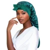 bonnet de couchage en satin pour femmes, longue queue tressée, bonnet de nuit, couvre tête, bonnet de douche pour sauna, bonnet de bain