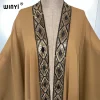 winyi abaya dubaï luxe kimonos lâche femme musulmane robes cardigan tenues de plage caftan plage couvrir robe de soirée maxi manteau