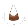 sac à main en velours pour femmes, sac à bandoulière en daim, sacs à bandoulière décontractés de luxe de styliste, pochette hobo en croissant pour dames