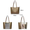 sac messager monochromatique de grande capacité pour femme, sac à main pour documents, sac initié en pu, simple, luxe, femme, nouveau, automne, e27