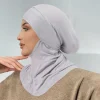 femmes musulmanes amira sous écharpe écharpe instantanée jersey hijab foulard islamique bonnet tirer sur la tête enveloppement cravate arrière tête cou couverture chapeau