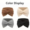 bandeau de sport pour femmes, style bohème, yoga, extensible, accessoire pour cheveux, élastique, antidérapant, grand bandeau