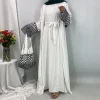 dubaï élégant caftan robe modeste abayas musulman ouvert abaya et sac femmes islam caftan marocain robe arabe femme musulmane