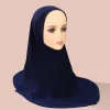 foulard hijab en mousseline de soie pour femme musulmane, turban, châle, prêt à porter, 1 pièce