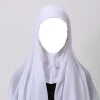 bonnet intérieur à couverture complète avec écharpe en mousseline de soie, hijab instantané, casquette islamique musulmane, couvre chef, sous écharpe, bonnet en os