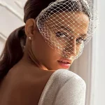 Cerceau à cheveux en voile pour femme, masque facial en filet cage à oiseaux, masques pour patients de mariage, bandeau de sauna Tim ade, accessoires pour cheveux de fête, nouveau