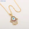 mhs.sun pendentif plaqué or pour femme, amulette religieuse, main de fatima, mauvais Œil, vierge marie, bijoux cadeau
