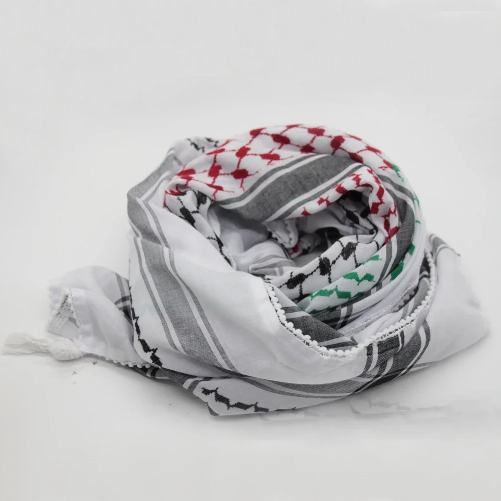 keffiyeh châle hijab en coton tissé traditionnel, Écharpe de sauna arabe, polyvalent et à la mode, unisexe
