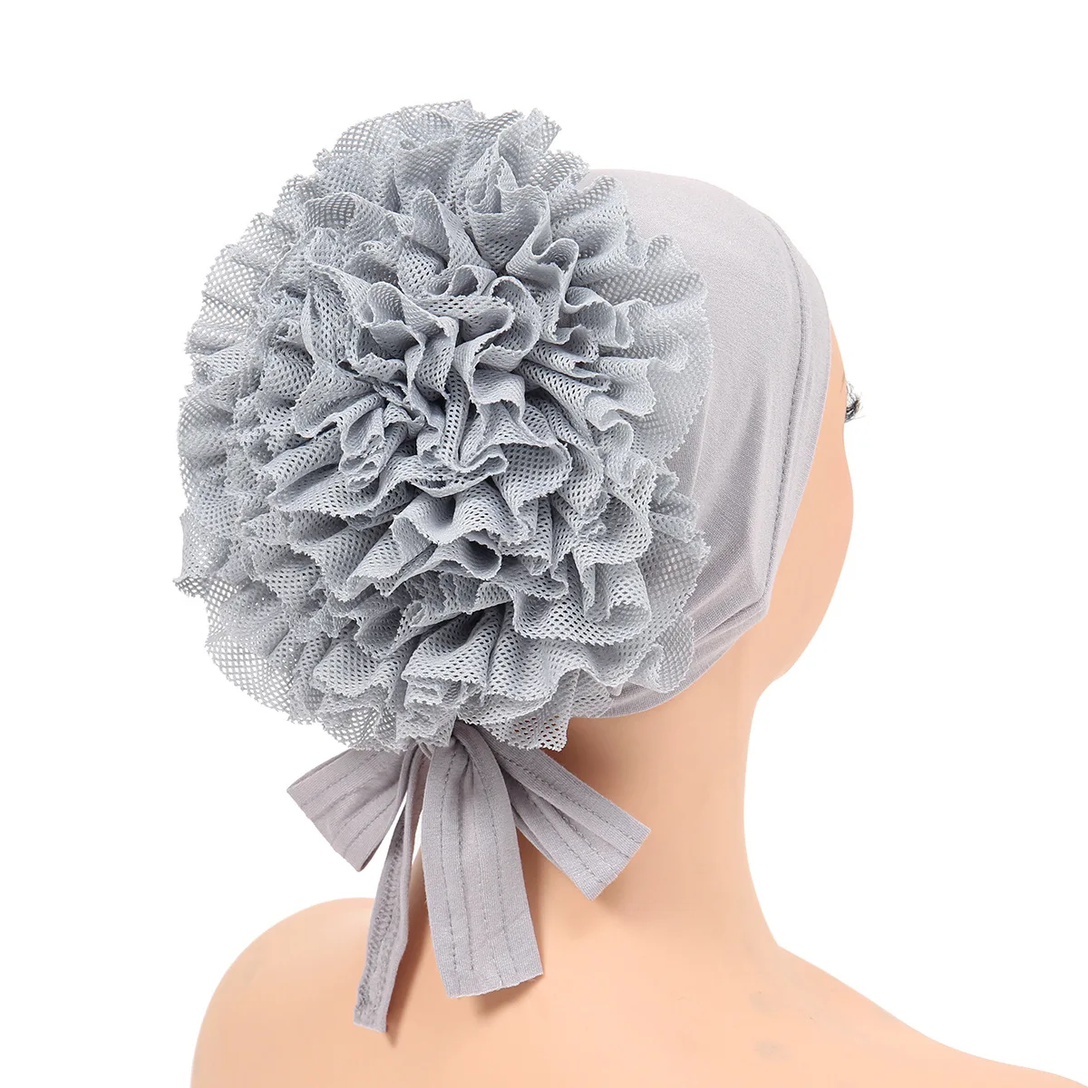 musulman sous hijab casquette grande dentelle fleur volumateur scrunchie musulman intérieur hijab islamique turban chapeaux femme bonnet accessoires