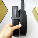 Ceinture de luxe pour hommes, en alliage de cuir véritable, de styliste, boucle en T, costume en jean de marque, Business, noir, blanc, bleu, pour hommes