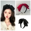 bande de cheveux pour femme avec double nœud en satin, adaptée pour sortir, améliore la hauteur de la couronne et exude un charme haut de gamme.