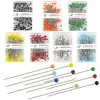 Pour la couture bricolage outils de couture positionnement 100 pièces/boîte 45mm aiguilles à tête de perle ronde colorée point épingles à coudre droites