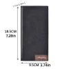 Élégant mâle longue fermeture éclair portefeuille angleterre style grande capacité pochette d'affaires anti vol multi fente pour carte porte carte d'identité hommes