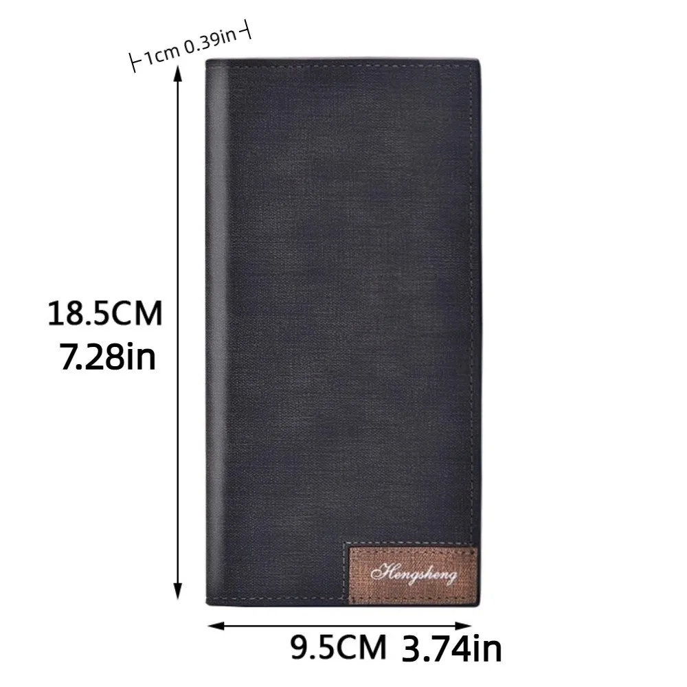 Élégant mâle longue fermeture éclair portefeuille angleterre style grande capacité pochette d'affaires anti vol multi fente pour carte porte carte d'identité hommes