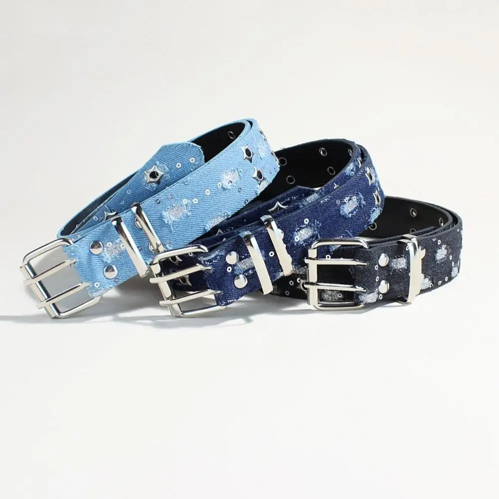Ceinture Punk pour femmes, Harajuku Y2K, gothique, avec œillet étoile, boucle ardillon creuse, pour Jeans, accessoires de mode Ceinture Punk pour femmes, Harajuku Y2K, gothique, avec œillet étoile, boucle ardillon creuse, pour Jeans, accessoires de mode