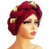 turban africain, coiffure pour femmes, chapeau plissé, accessoires pour cheveux, hijab musulman enveloppé arabe