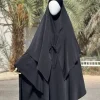 femmes musulmanes longue hijab khimar double couche islamique dubaï hijabs foulards turban arabe dames coiffure ramadan longue foulard