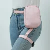 tendance élégant noir femmes taille jambe ceinture en cuir cool fille sac fanny pack pour randonnée en plein air moto Сумка muж...... jambe sac