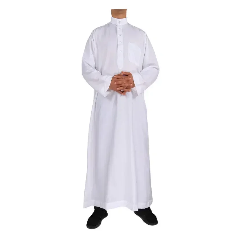 hommes décontracté caftan ample musulman thobe jubba dishdasha thawb robe islamique abaya arabe couleur unie robe