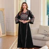 robe musulmane élégante culture moyen orient vêtements pour toutes les saisons dubaï femmes à manches longues abaya brodé diamant robe