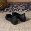 chaussures noires plates de bureau pour femmes, mocassins décontractés en cuir, mode parker pointue, chaussures plates pour jeunes, style coréen l