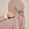 foulard hijab grande taille pour femme, avec rides en soie glacée, châle musulman, foulard long pour femme