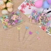 Épingles patchwork avec boîte, 100 pièces/lot, épingles à tête de bouton, accessoires de couture, bricolage