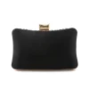 vintage femmes noir perlé soirée pochettes dames boîte en métal embrayages mariage cocktail fête sacs à main sacs à main