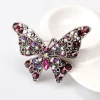 strass papillon broche broches à la mode alliage émail métal épinglette scintillant multicolore en option pour les femmes petit accès au cadeau