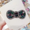 pinces à cheveux coréennes avec nœud brillant pour femmes, pinces à cheveux en biscuits pour filles, cordons à la mode, vêtements de sauna, accessoires pour cheveux, vente en gros