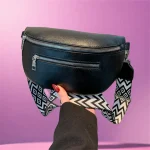 Sac de ceinture rétro pour femmes, sac banane décontracté avec poches multiples, doublure en Polyester, fermeture à glissière, sacs de poitrine de couleur unie pour voyage en plein air