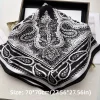 nouveau luxe imprimé imitation soie carré foulard mince vintage foulard hijab foulard bandana cheveux écharpe bandeau femmes