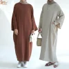 Robe Abaya musulmane Eid pour femmes, manches fendues, robes de prière modestes, Jalabiya, maroc, Abayas, caftan islamique, longue Robe arabe