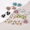 Boutons en strass pour épingles à cheveux, 10 pièces, perles scintillantes, fleur décorative, artisanat de bricolage, accessoires de couture pour vêtements