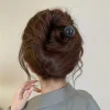 bâtonnets à cheveux en forme de u avec perles colorées, épingle à cheveux, fourchette, chignon, doux, tendance, pince à cheveux en acrylique pour femmes et filles, accessoires pour cheveux