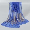 Écharpe bronzante paon 170cm x 60cm, châle élégant et fin et respirant pour femmes, protection solaire coupe vent, serviette de plage de voyage
