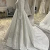 ciynsia personnalisé luxe paillettes perlée robe de mariée pour mariée col haut dubaï arabe hijab musulman robe de mariée robes de mariée